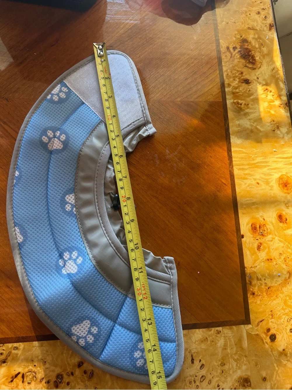 🐈🐩 Blue Paw-Print Soft Pet Recovery Collar for Cats or Dog Size S